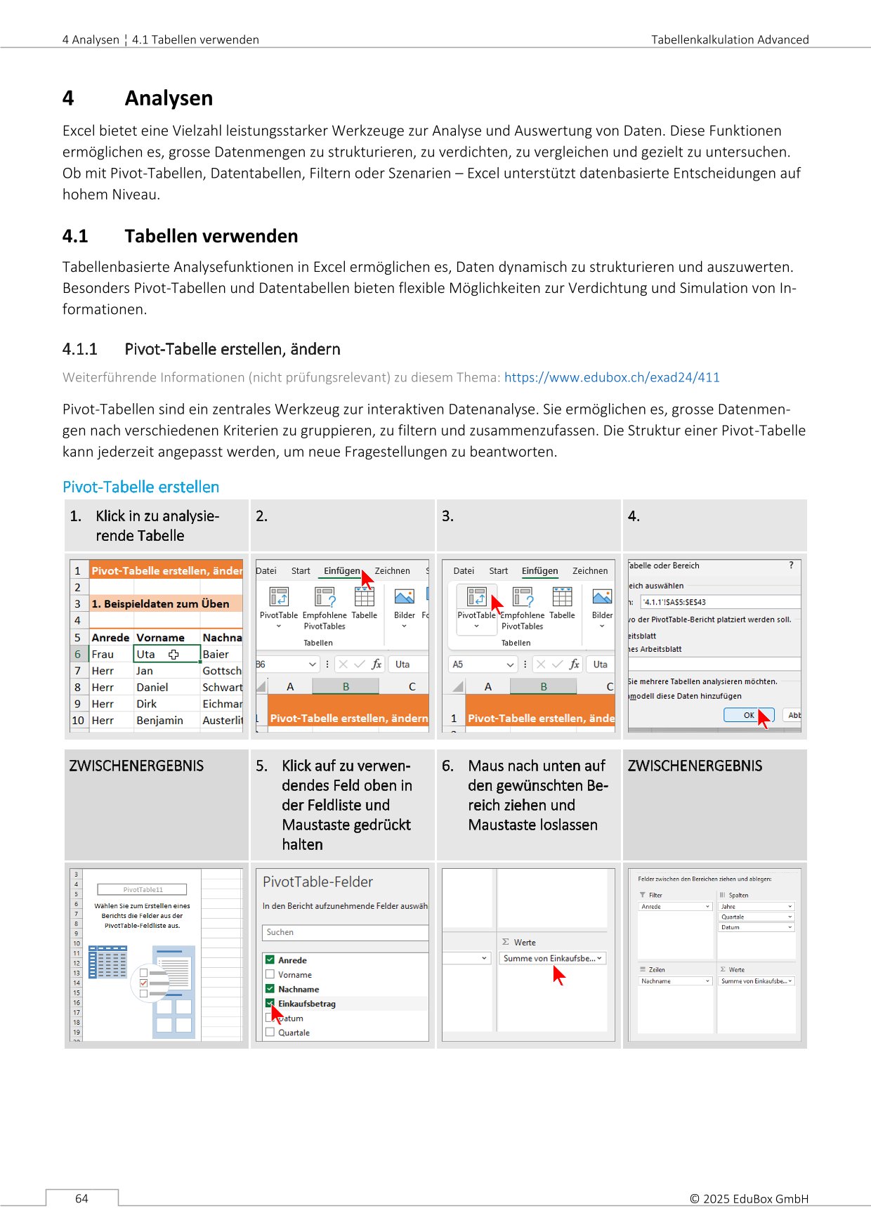Lehrbuch: Tabellenkalkulation Advanced mit Microsoft Excel 2024/365 (ICDL Advanced) – Bild 6