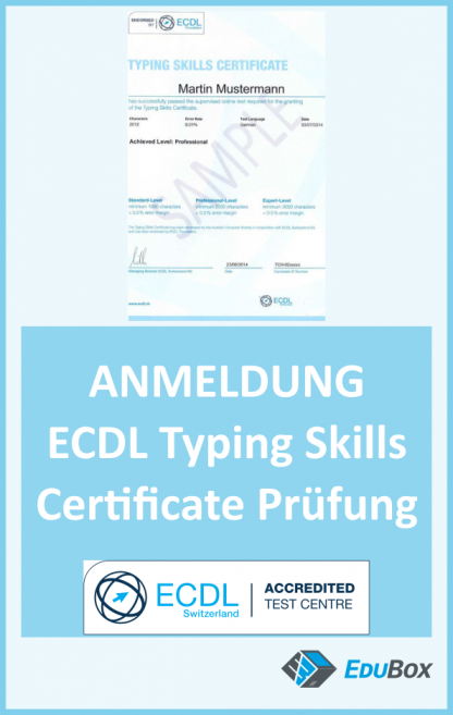 ECDL: Typing Skills Certificate – EduBox GmbH
